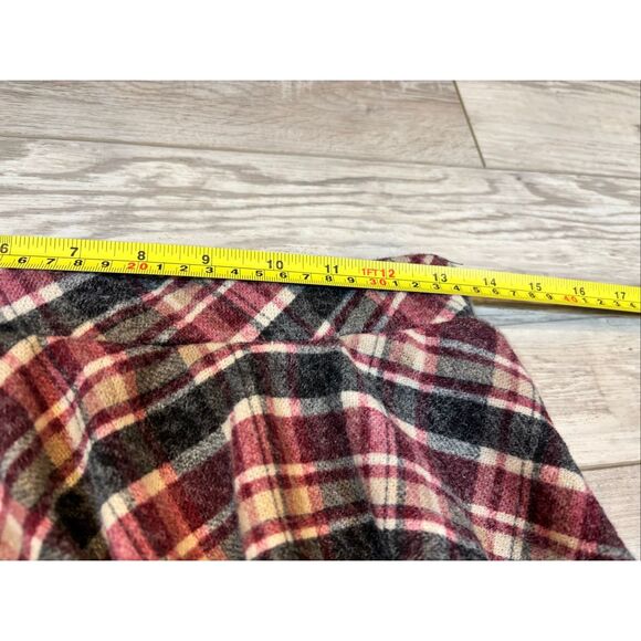 Easel red and gray plaid ruffled skirt size M - Picture 5 of 11